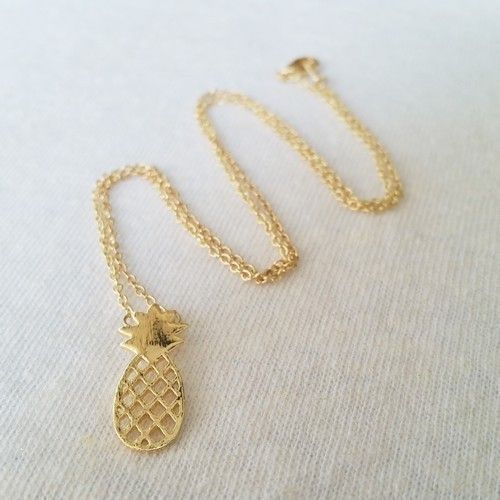 gouden-ketting-gold-plated-ananas