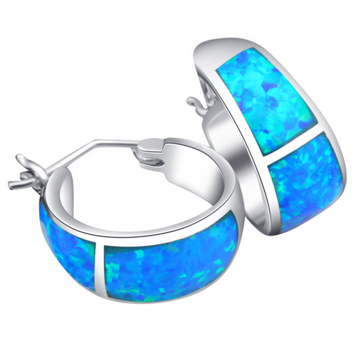 opaal-oorbellen-blauw-vuur-silver-plated-hoepel