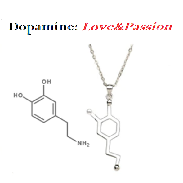 Dopamine Molecuul unisex ketting Love and Passion