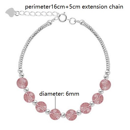 zilveren armband met roze kristals S925