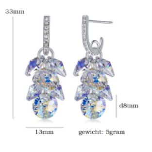 dames bling bling statement oorbellen bloemen druppels met swarovski elements kristallen hangers
