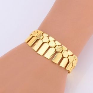 gouden-armband-gold-plated-afrikaanse-geometrische-vorm