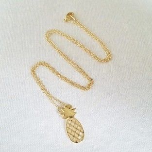 gouden-ketting-gold-plated-ananas