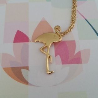 ketting-gold-plated-flamingo