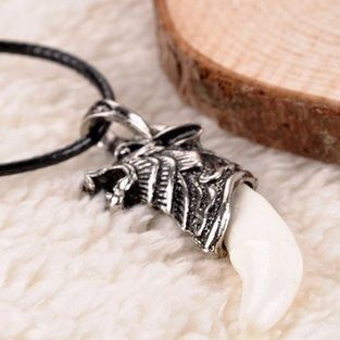 mannen-ketting-wolf-tand-anti-evil-titanium-staal