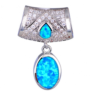 opaal-ketting-hanger-blauw-vuur-vintage-stijl